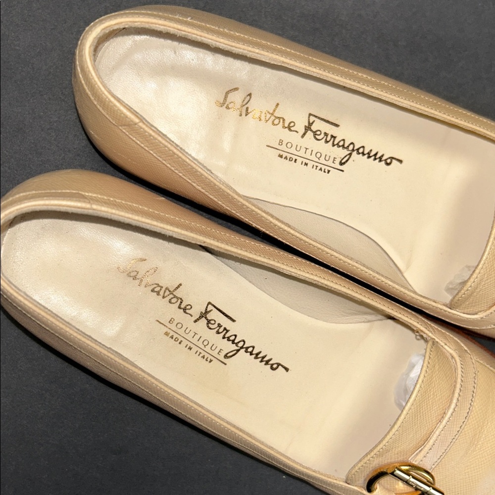 Salvatore Ferragamo Beige and Brown Loafers - Picture 10 of 17